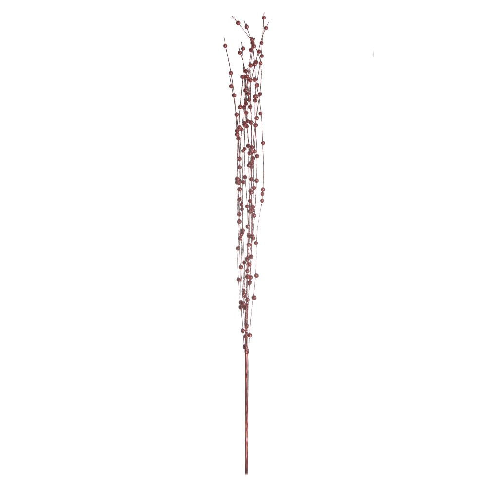 Galho Bolinha Natal com Gliter 75cm Vermelho Flor Arte